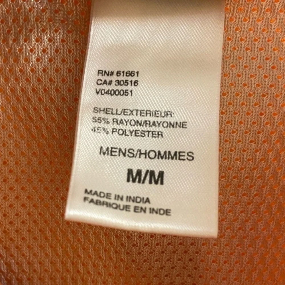 The North Face Orange button front Shirt men Medium